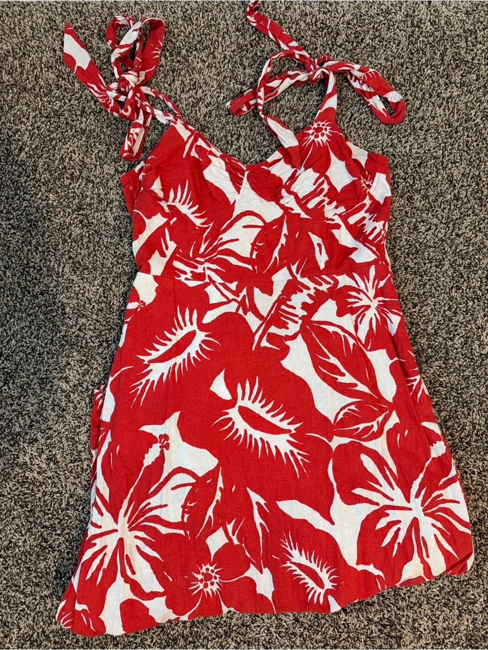 Loft Beach Red & Floral Dress